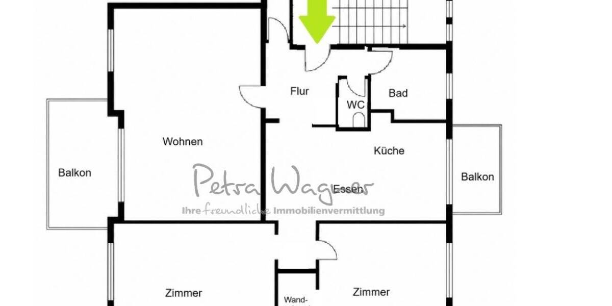 Etagenwohnung Freiburg im Breisgau Stühlinger - 3 Zimmer, 103 m&sup2;, 498.000&euro; | Angebot:26433507