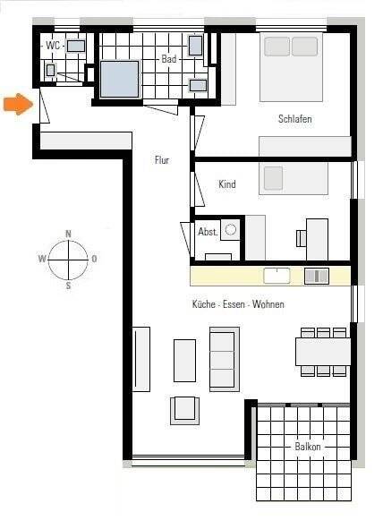 Etagenwohnung Endingen - 3 Zimmer, 81 m&sup2;, 476.000&euro; | Angebot:25704929