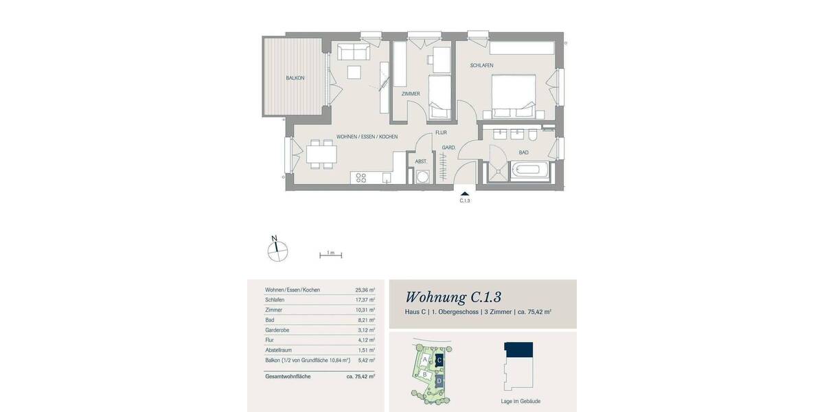Etagenwohnung Kirchzarten Zarten - 3 Zimmer, 75 m&sup2;, 627.900&euro; | Angebot:26824477