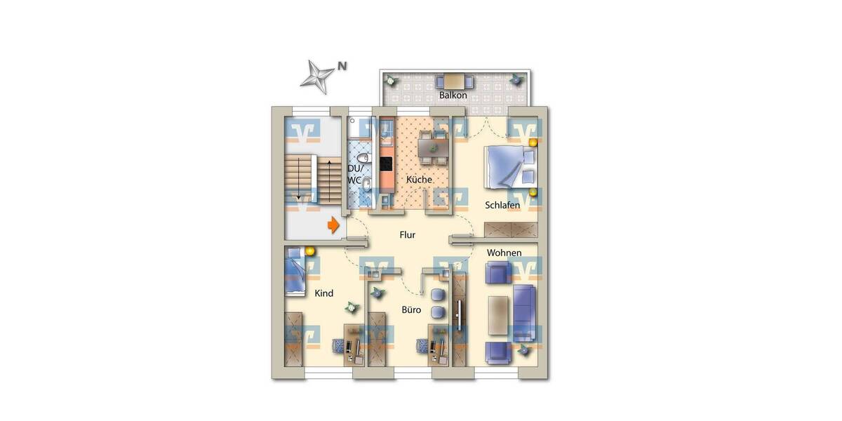 Etagenwohnung Freiburg Stühlinger - 4 Zimmer, 91 m&sup2;, 495.000&euro; | Angebot:26644381