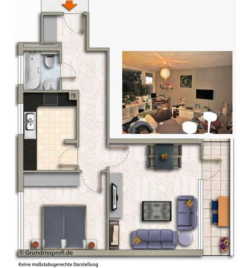 Wohnung zum Mieten in Freiburg 1.000 € 57 m² 2 zimmer