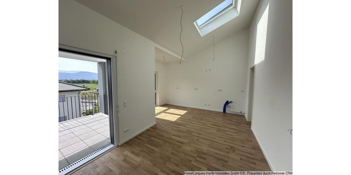 W105 | Stilvolle Neubau-Wohnung im 2.OG und somit Dachgeschoss mit Balkon, Einbauküche, Kellerraum und TG-Stellplätzen 4 zimmer