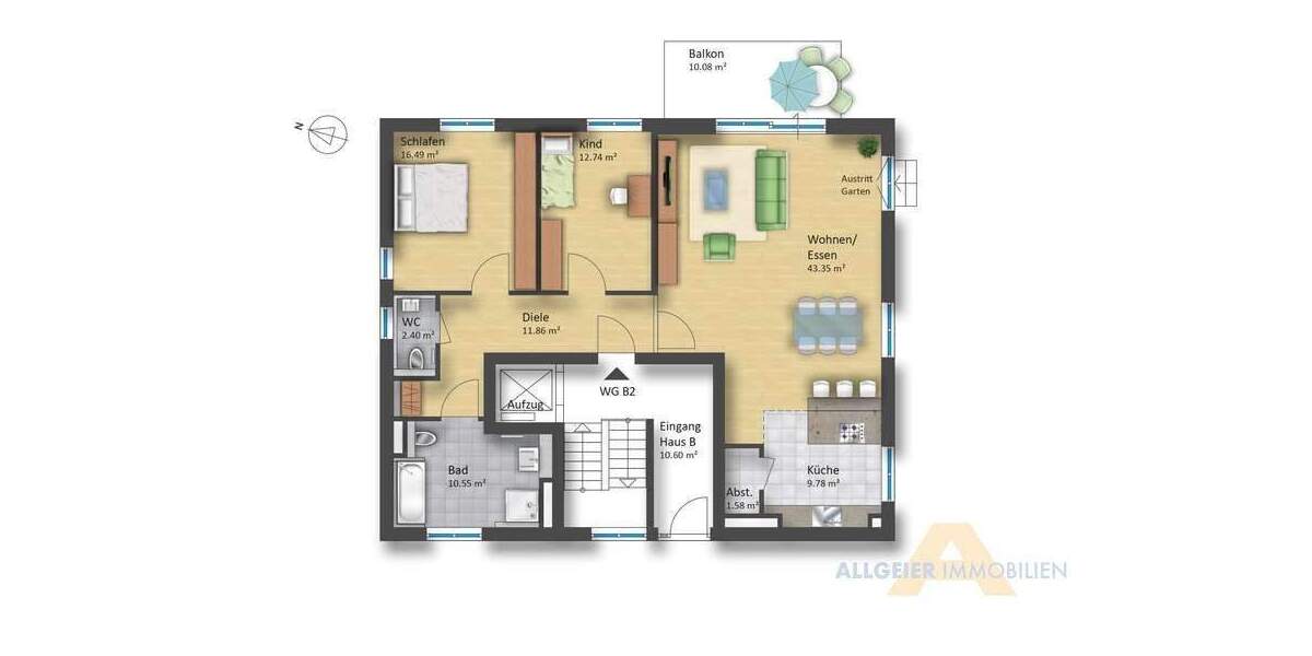 Etagenwohnung Freiburg im Breisgau Günterstal - 3 Zimmer, 113 m&sup2;, 860.000&euro; | Angebot:24825733