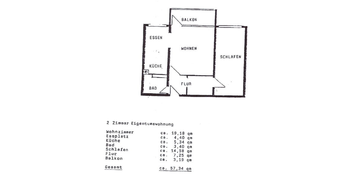 Etagenwohnung Freiburg im Breisgau Betzenhausen - 2 Zimmer, 57 m&sup2;, 249.000&euro; | Angebot:25804924