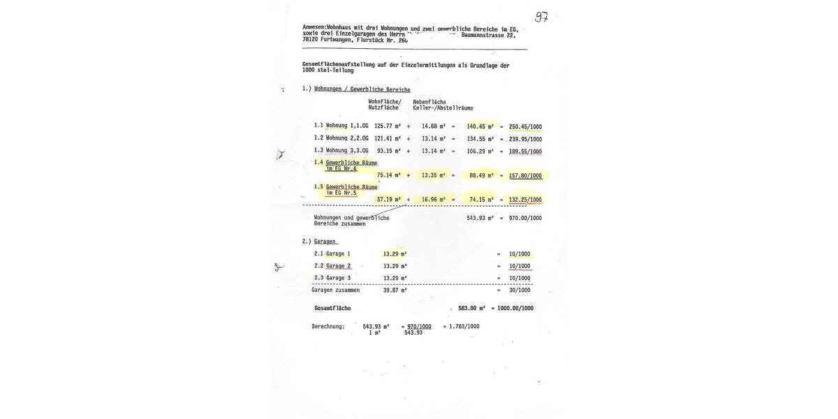 Gewerbeobjekt Furtwangen im Schwarzwald Stadtgebiet - 1 Zimmer, 76 m&sup2;, 90.000&euro; | Angebot:24833272