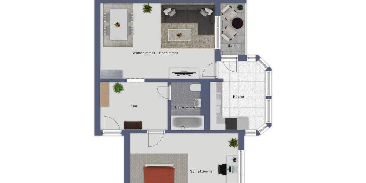 Etagenwohnung Freiburg Littenweiler - 2 Zimmer, 60 m&sup2;, 295.000&euro; | Angebot:25670752