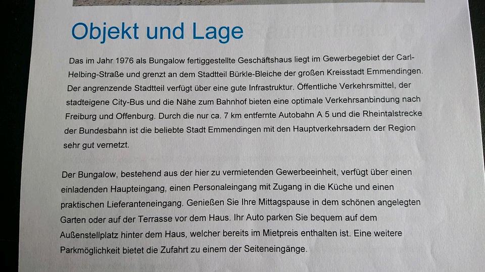 Gewerbeobjekt Emmendingen - 1.700&euro; | Angebot:26044488