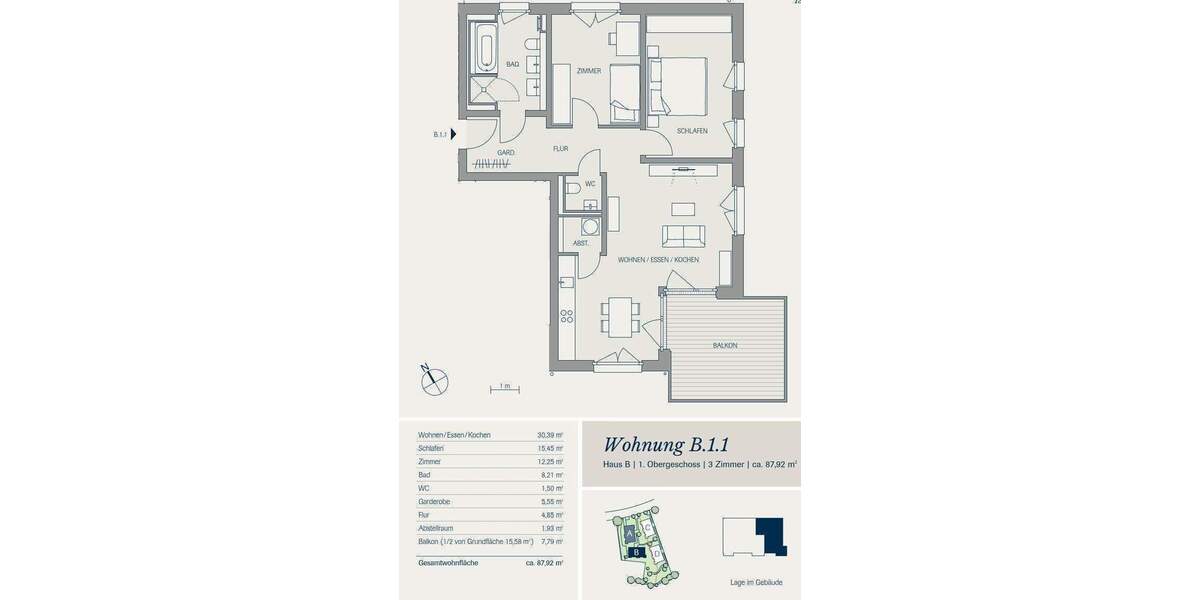 Etagenwohnung Kirchzarten Zarten - 3 Zimmer, 87 m&sup2;, 764.800&euro; | Angebot:25995780