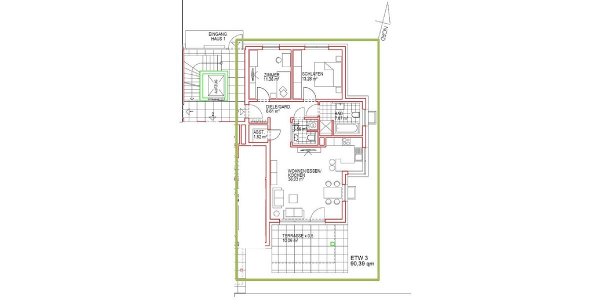 Erdgeschoßwohnung Kenzingen - 3 Zimmer, 90 m&sup2;, 375.000&euro; | Angebot:26561651