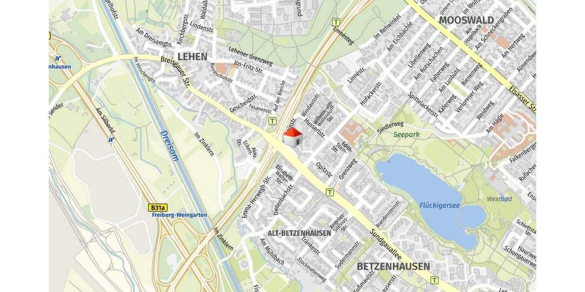 Etagenwohnung Freiburg im Breisgau Betzenhausen - 2 Zimmer, 45 m&sup2;, 239.000&euro; | Angebot:24708242