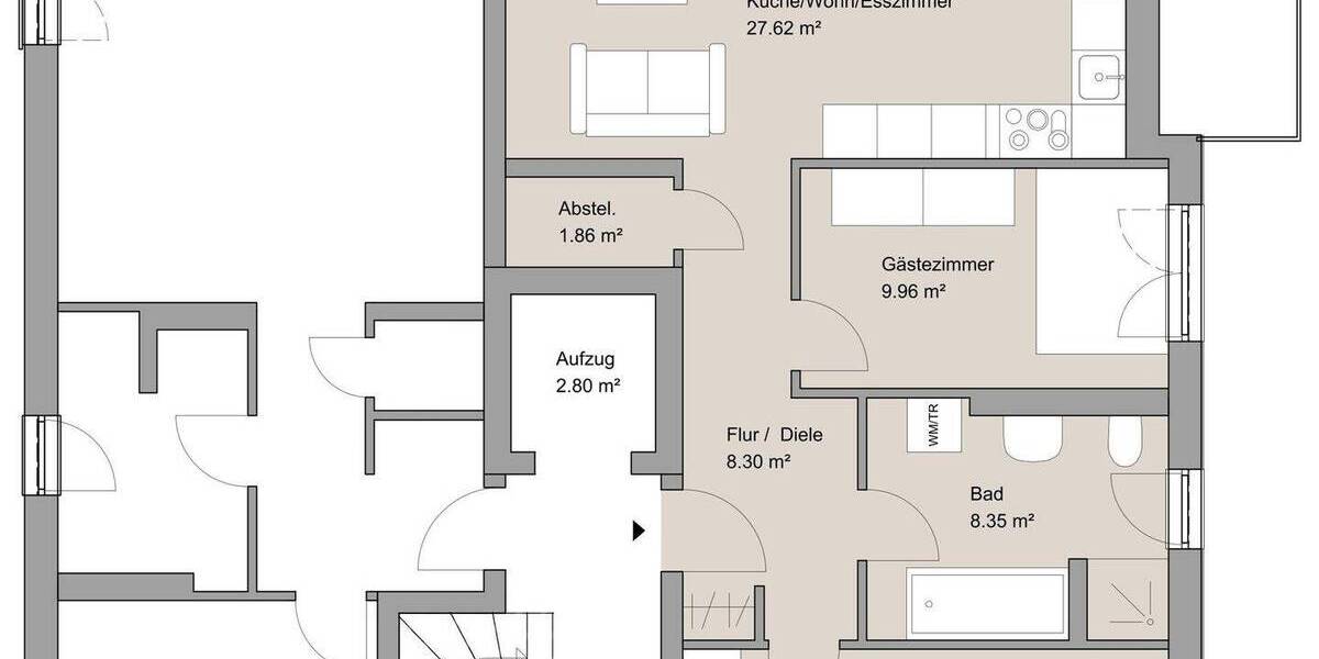 Etagenwohnung Glottertal - 3 Zimmer, 74 m&sup2;, 459.000&euro; | Angebot:26489128