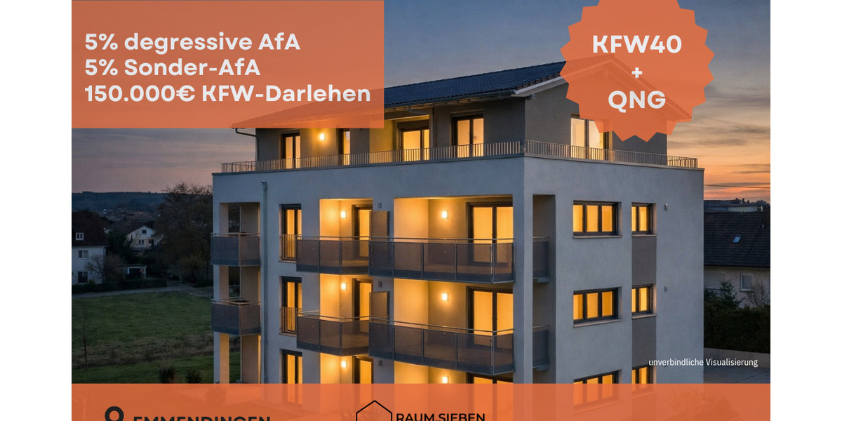 Etagenwohnung Emmendingen Kollmarsreute - 3 Zimmer, 75 m&sup2;, 449.500&euro; | Angebot:24809271