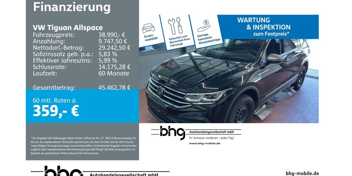 VW Tiguan Allspace 25.912 km 38.990 &euro; Freiburg 79115