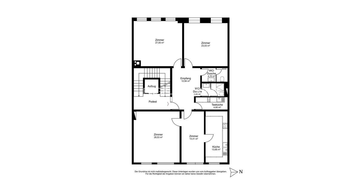 Etagenwohnung Freiburg Altstadt - 4 Zimmer, 132 m&sup2;, 750.000&euro; | Angebot:25999868