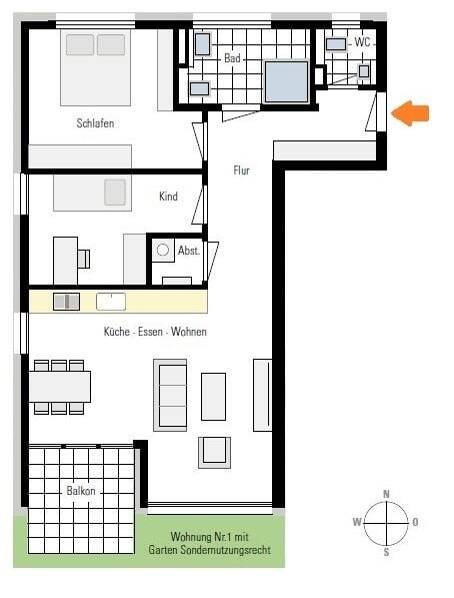 Etagenwohnung Endingen - 3 Zimmer, 81 m&sup2;, 478.000&euro; | Angebot:25704916