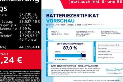 Audi Q5 120.349 km 32.890 &euro; Freiburg 79115