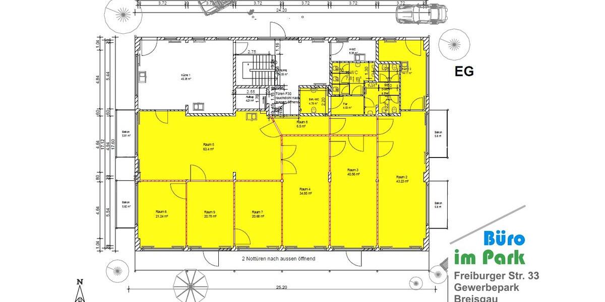 Büroräume im Gewerbepark Breisgau Erdgeschoss zimmer