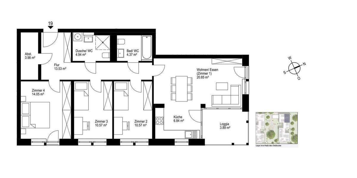 Etagenwohnung Freiburg Haslach - 4 Zimmer, 94 m&sup2;, 705.000&euro; | Angebot:25837702