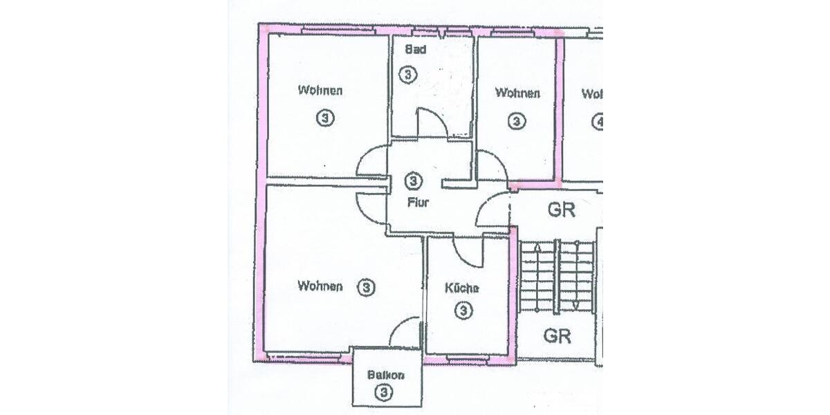 Etagenwohnung Freiburg im Breisgau Munzingen - 3 Zimmer, 70 m&sup2;, 335.000&euro; | Angebot:23621495