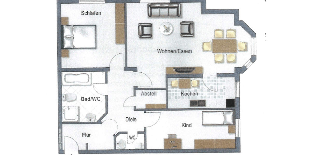 Etagenwohnung Ettenheim - 3 Zimmer, 92 m&sup2;, 240.000&euro; | Angebot:26826871